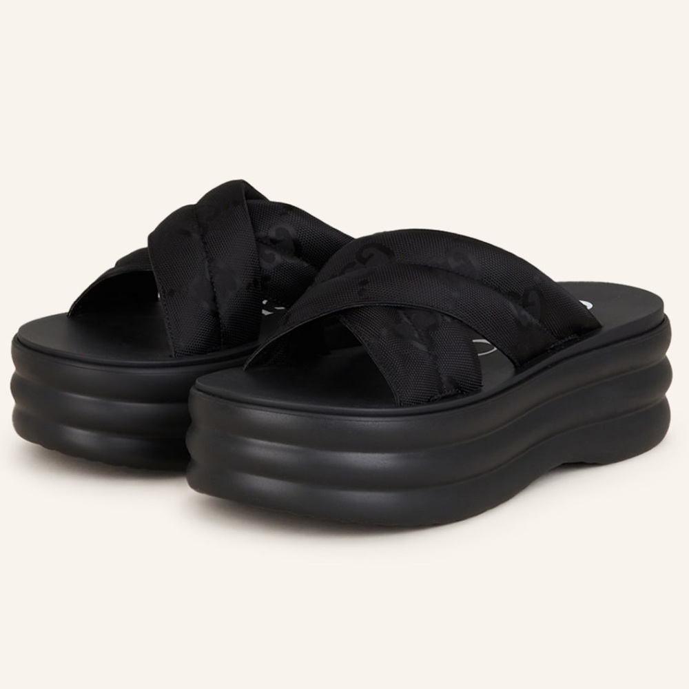 Gucci GG Echo Platform Sandals